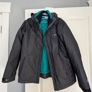 Columbia Black Jacket with Green Interior